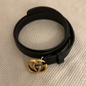 GG MARMONT THIN BELT Size 85cm - 34”, Black